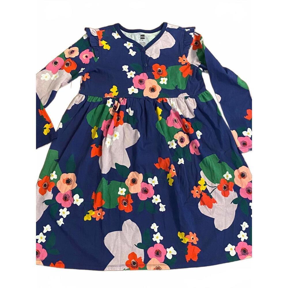 Tea Collection Girls Navy NWOT Dress sz 10 - Picture 4 of 6